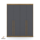 Armário Guarda Roupa Solteiro Dubai 4 Portas - Vlr Móveis  Na