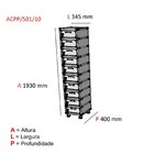 Armário Guarda Volume Locker Caixa Postal 10 Portas Aço Apop