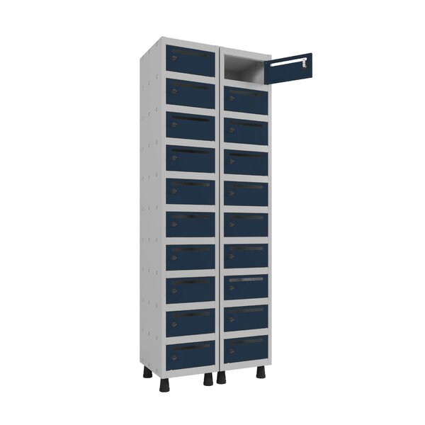 Armário Guarda Volume Locker Caixa Postal 20 Portas Aço Acpp