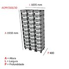 Armário Guarda Volume Locker Caixa Postal 30 Portas Aço Acpp