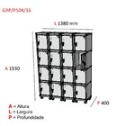 Armário Guarda Volume Locker Roupeiro 16 Portas Aço Grp 504/1