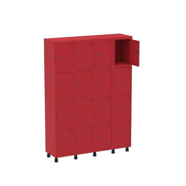 Armário Guarda Volume Locker Roupeiro 16 Portas Aço Grp 504/1