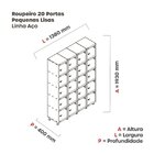 Armário Guarda Volume Locker Roupeiro 20 Portas Aço Grp 504/2