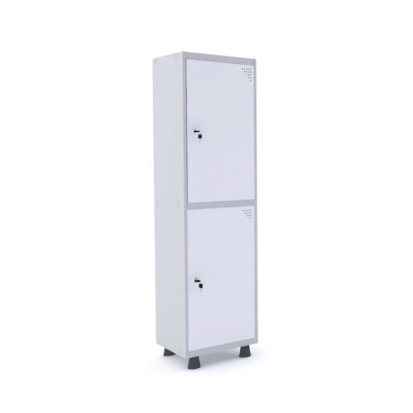 Armário Guarda Volume Locker Roupeiro 2 Portas Aço 50cmx193cm