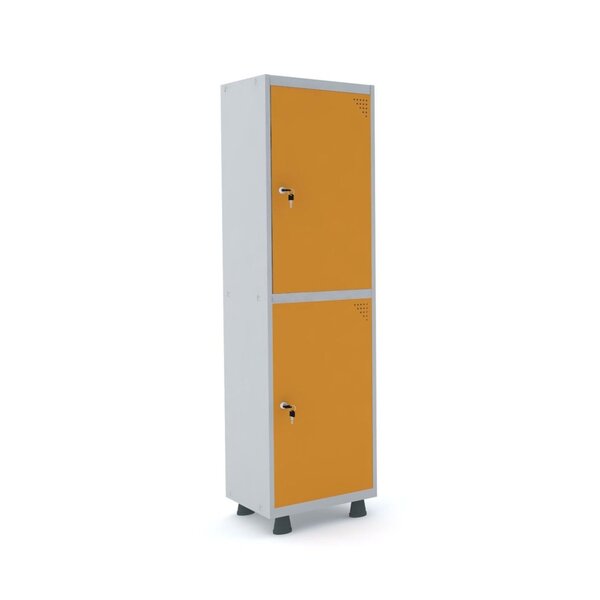 Armário Guarda Volume Locker Roupeiro 2 Portas Aço 50cmx193cm
