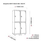 Armário Guarda Volume Locker Roupeiro 4 Portas Aço 100cmx193c