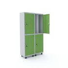 Armário Guarda Volume Locker Roupeiro 4 Portas Aço 100cmx193c