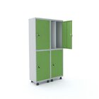 Armário Guarda Volume Locker Roupeiro 4 Portas Aço 100cmx193c