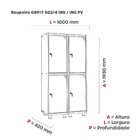 Armário Guarda Volume Locker Roupeiro 4 Portas Aço 100cmx193c