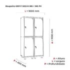 Armário Guarda Volume Locker Roupeiro 4 Portas Aço 100cmx193c