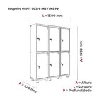 Armário Guarda Volume Locker Roupeiro 6 Portas Aço 150cmx193c