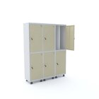 Armário Guarda Volume Locker Roupeiro 6 Portas Aço 150cmx193c