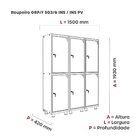 Armário Guarda Volume Locker Roupeiro 6 Portas Aço 150cmx193c