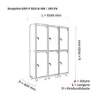 Armário Guarda Volume Locker Roupeiro 6 Portas Aço 150cmx193c