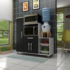 Armário Ibiza Fruteira Nicho Micro-ondas Branco Preto Lumil