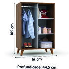 Armário Infantil Organizador Para Quarto Bebê 2 Portas Encant