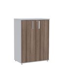 Armário Intermediário 02 Portas Pivotante Aic1100 Cinza/walnut