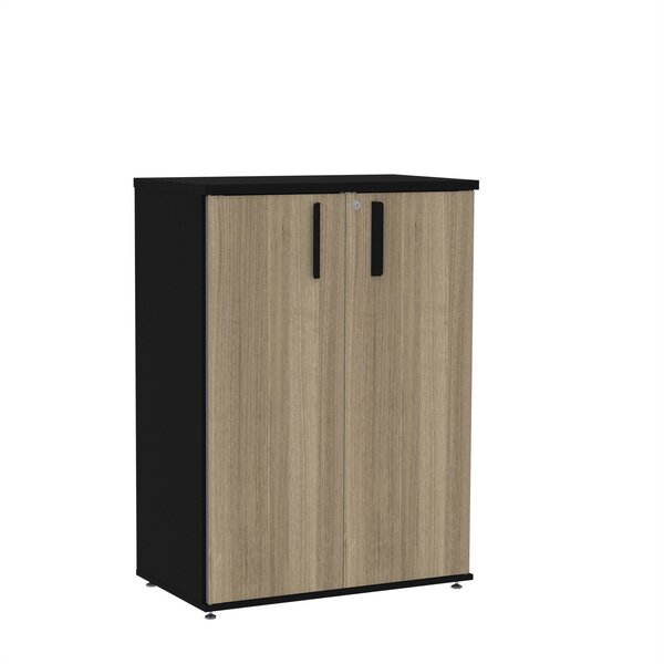 Armário Intermediário 02 Portas Pivotante Aic1100 Preto/noce