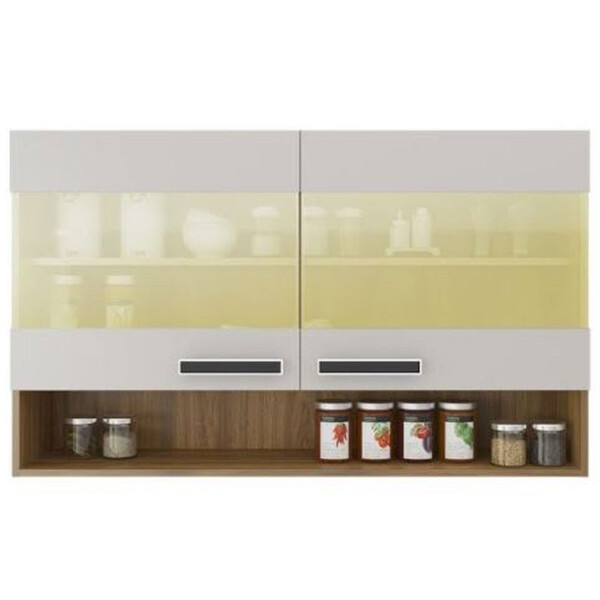 Armário Itatiaia New Jazz 2 Portas Com Vidro Nicho 2pv