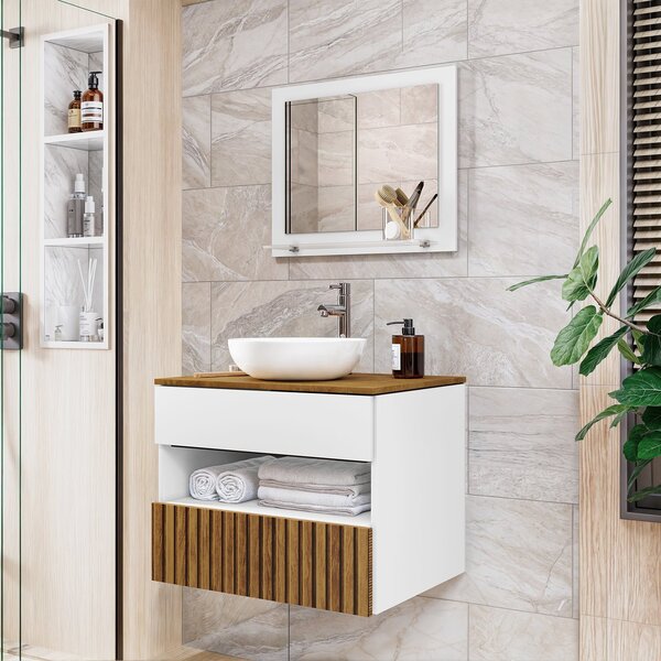 Armário Kit Completo Para Banheiro Bali Com Espelheira E Gabi