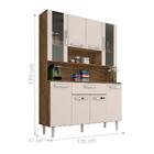 Armário Kit Cozinha 8 Portas Lela Teka/champagne