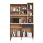 Armário Kit Cozinha Amarilis 1,17m 6 Portas 1 Gaveta Freijo/