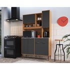 Armário Kit Cozinha Amarilis 1,17m 6 Portas 1 Gaveta Freijo/