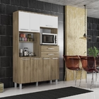 Armário Kit Cozinha Barcelona Argel e Branco