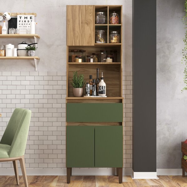 Armário Kit Cozinha Com 3 Portas, 1 Gaveta Ac4311 Carvalho Oa