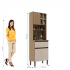 Armário Kit Cozinha Com 3 Portas, 1 Gaveta Ac4311 Naturalle/c