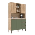 Armário Kit Cozinha Com 4 Portas, 3 Gavetas Ac4430 Carvalho C