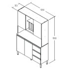 Armário Kit Cozinha Com 4 Portas, 3 Gavetas Ac4430 Carvalho O