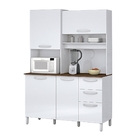 Armário Kit Cozinha Completa 4 Portas Branco