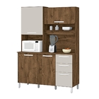 Armário Kit Cozinha Completa 4 Portas Malbec Camurça