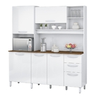 Armário Kit Cozinha Completa 5 Portas Branco