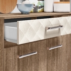 Armário Kit Cozinha Dona 5 Portas Carvalho Off White