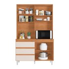 Armário Kit Cozinha Patrica Cedro/champagne