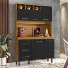 Armário Kit Cozinha Val Nature Preto