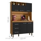 Armário Kit Cozinha Val Nature Preto