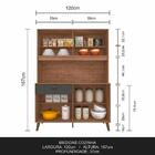 Armário Kit De Cozinha Emily Retro 6 Portas Carvalho/grafite