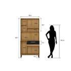 Armário Kit Para Cozinha 6 Portas Com Vidro E 1 Gaveta Delmar