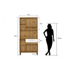 Armário Kit Para Cozinha 6 Portas Com Vidro E 1 Gaveta Delmar