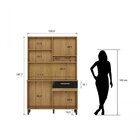 Armário Kit Para Cozinha 8 Portas Com Vidro E 1 Gaveta Delmar