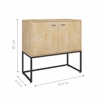 Armário Kled 2 Portas Natura Preto