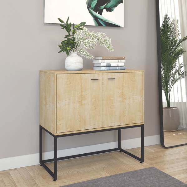 Armário Kled 2 Portas Natura Preto