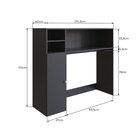 Armário Lateral Com Mesa Dobrável Berlim Preto