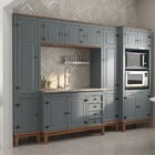 Armário Lateral Direito Para Cozinha Cinza