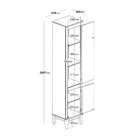 Armário Lateral Direito Para Cozinha Cinza