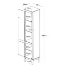 Armário Lateral Esquerdo Para Cozinha Azul Petróleo