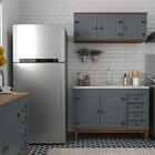 Armário Lateral Esquerdo Para Cozinha Cinza